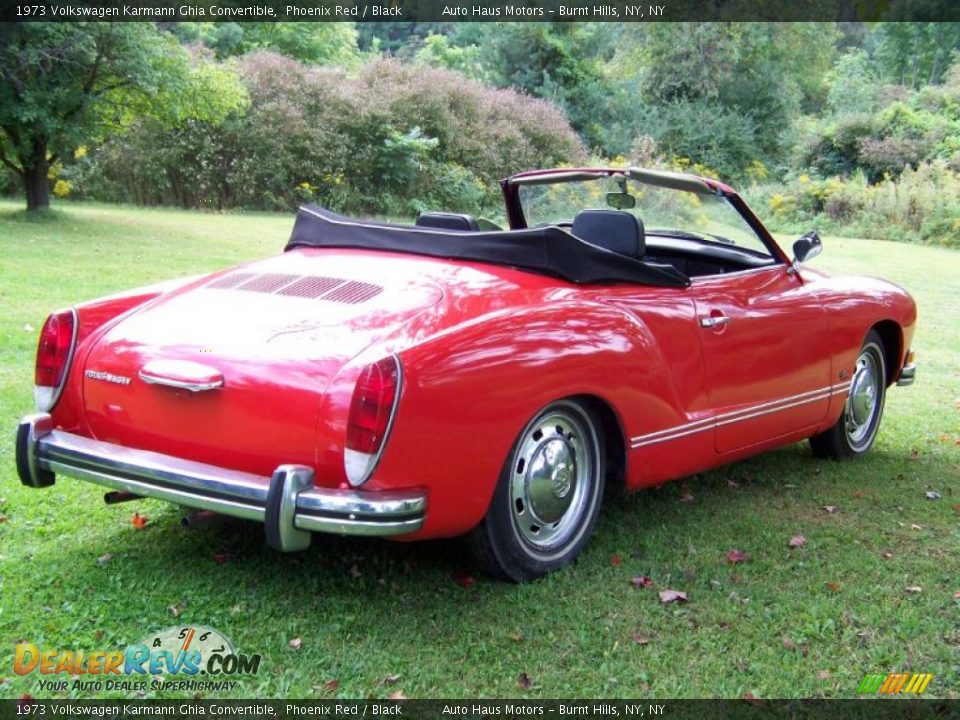 1973 Volkswagen Karmann Ghia Convertible Phoenix Red / Black Photo #5