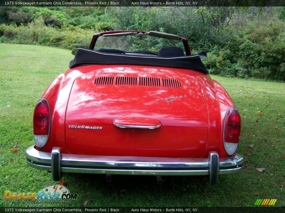 1973 Volkswagen Karmann Ghia Convertible Phoenix Red / Black Photo #6