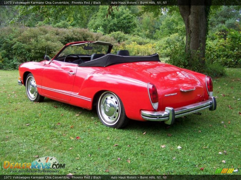 1973 Volkswagen Karmann Ghia Convertible Phoenix Red / Black Photo #7