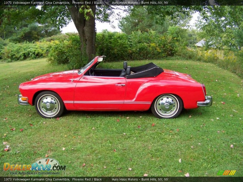 1973 Volkswagen Karmann Ghia Convertible Phoenix Red / Black Photo #8