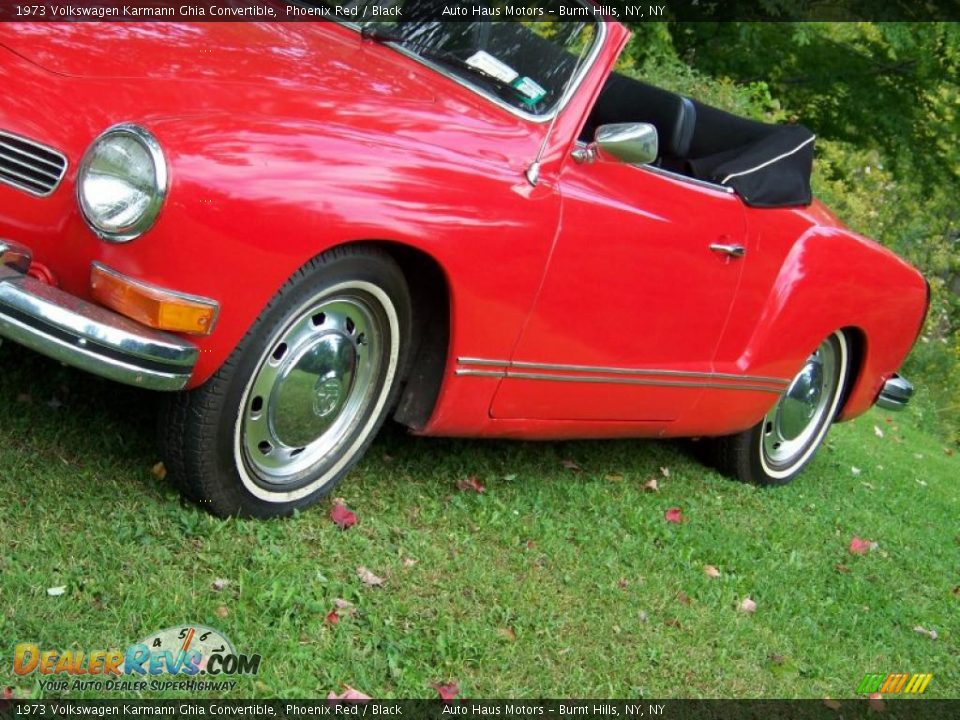 1973 Volkswagen Karmann Ghia Convertible Phoenix Red / Black Photo #10
