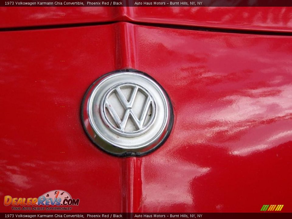 1973 Volkswagen Karmann Ghia Convertible Phoenix Red / Black Photo #11