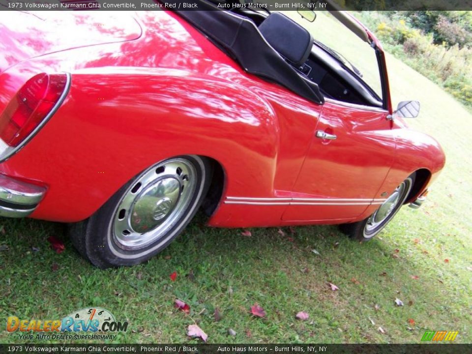 1973 Volkswagen Karmann Ghia Convertible Phoenix Red / Black Photo #12