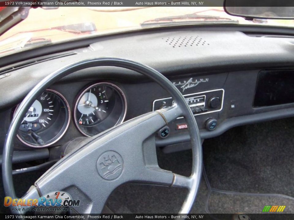 1973 Volkswagen Karmann Ghia Convertible Phoenix Red / Black Photo #13