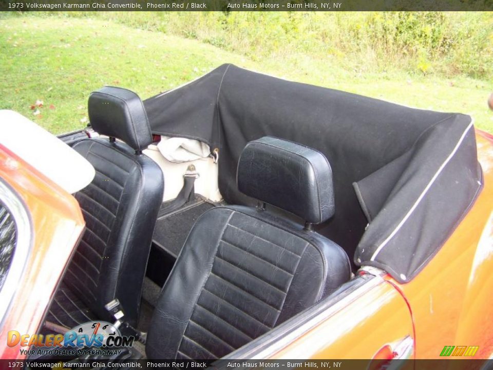 1973 Volkswagen Karmann Ghia Convertible Phoenix Red / Black Photo #14