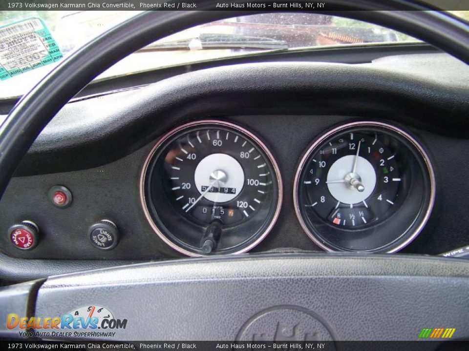 1973 Volkswagen Karmann Ghia Convertible Phoenix Red / Black Photo #15