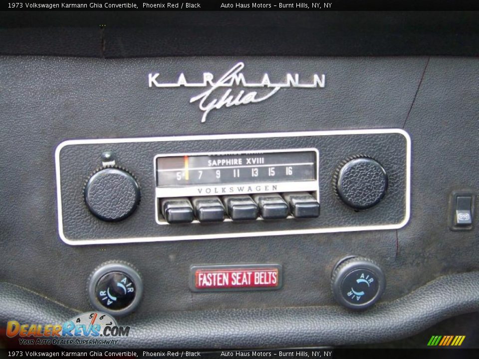 1973 Volkswagen Karmann Ghia Convertible Phoenix Red / Black Photo #16