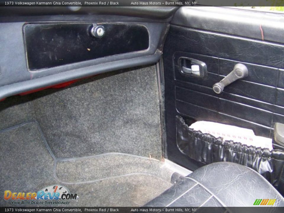 1973 Volkswagen Karmann Ghia Convertible Phoenix Red / Black Photo #17