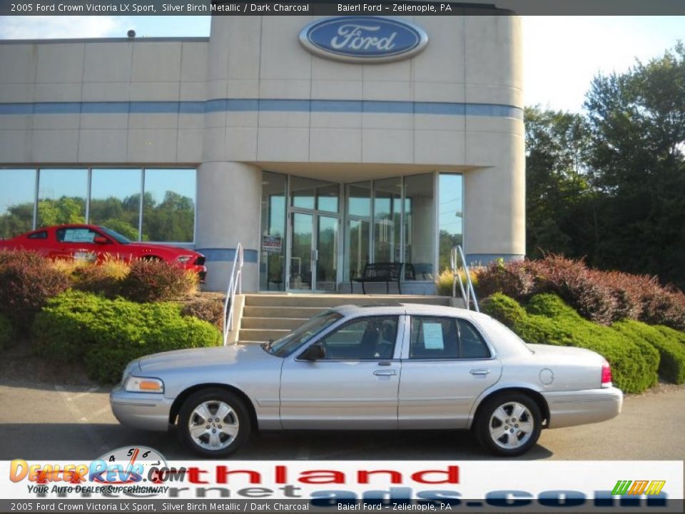2005 Ford Crown Victoria LX Sport Silver Birch Metallic / Dark Charcoal Photo #1