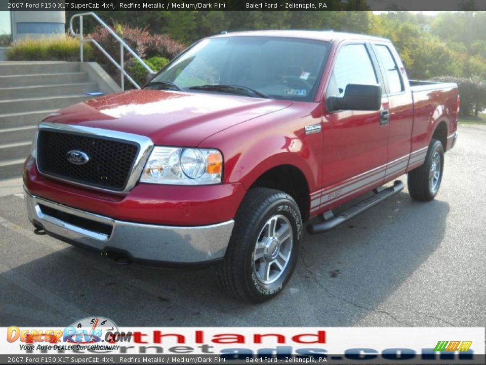 2007 Ford F150 XLT SuperCab 4x4 Redfire Metallic / Medium/Dark Flint Photo #2
