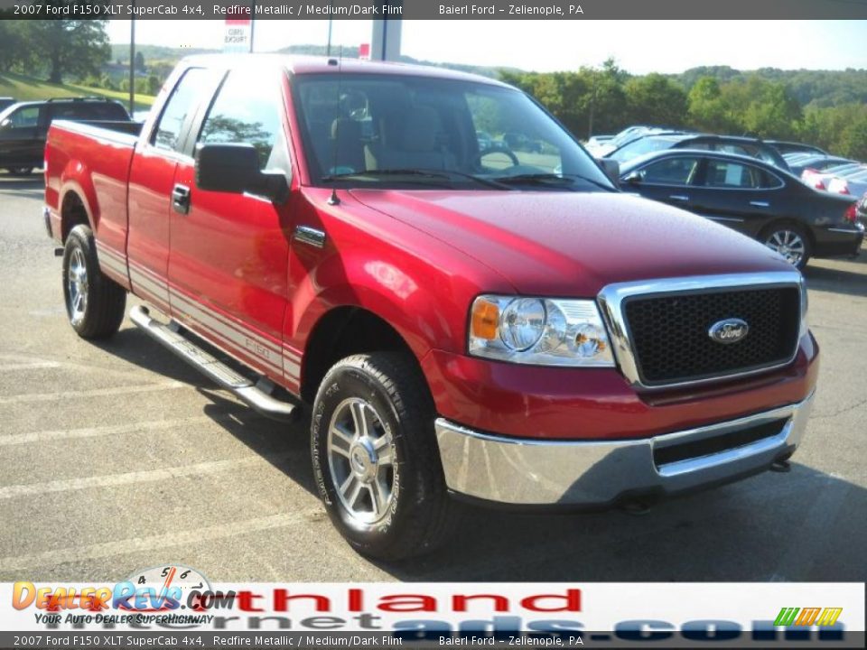 2007 Ford F150 XLT SuperCab 4x4 Redfire Metallic / Medium/Dark Flint Photo #4