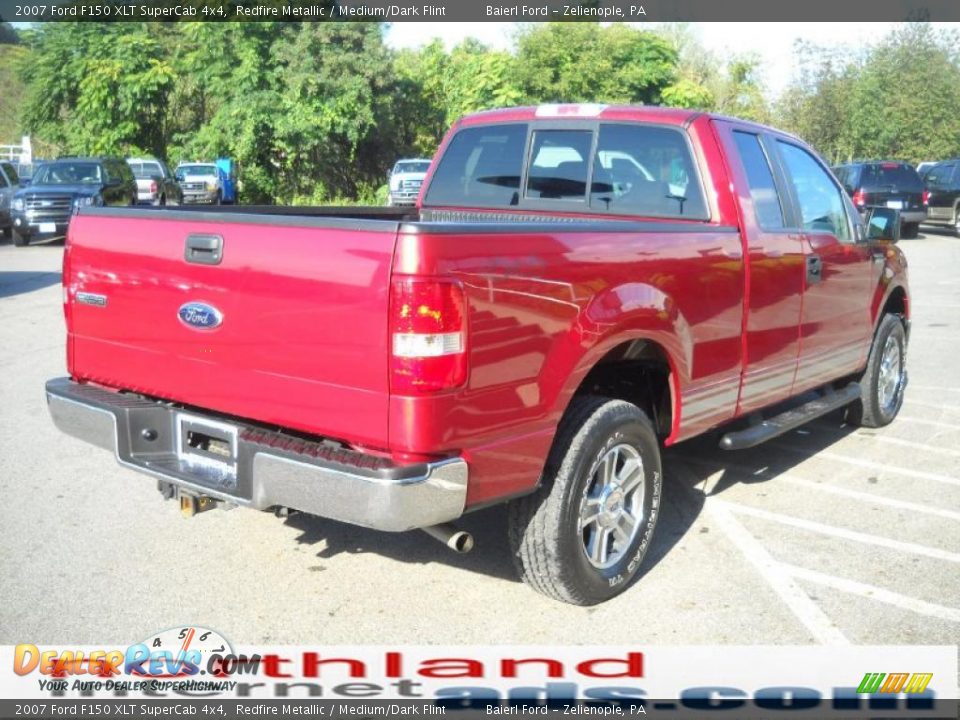 2007 Ford F150 XLT SuperCab 4x4 Redfire Metallic / Medium/Dark Flint Photo #6