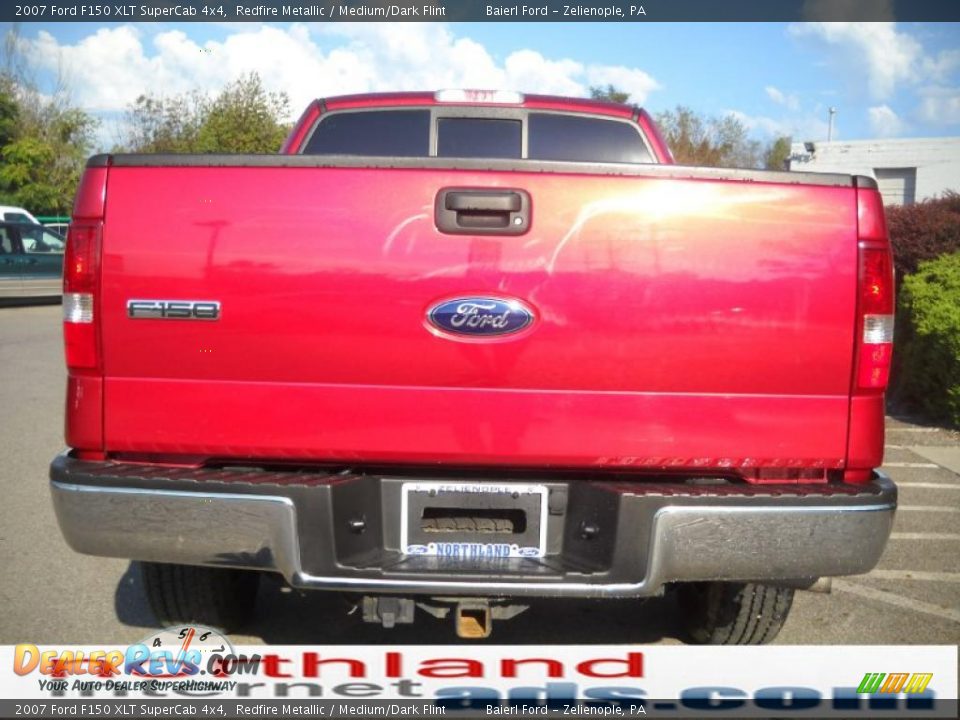 2007 Ford F150 XLT SuperCab 4x4 Redfire Metallic / Medium/Dark Flint Photo #7