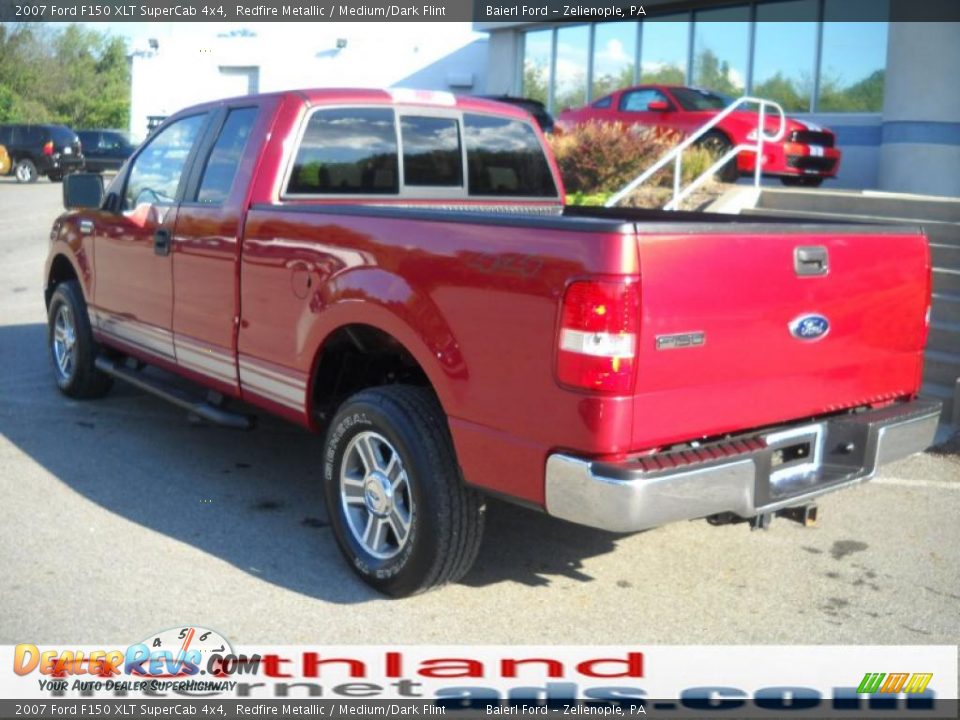 2007 Ford F150 XLT SuperCab 4x4 Redfire Metallic / Medium/Dark Flint Photo #8