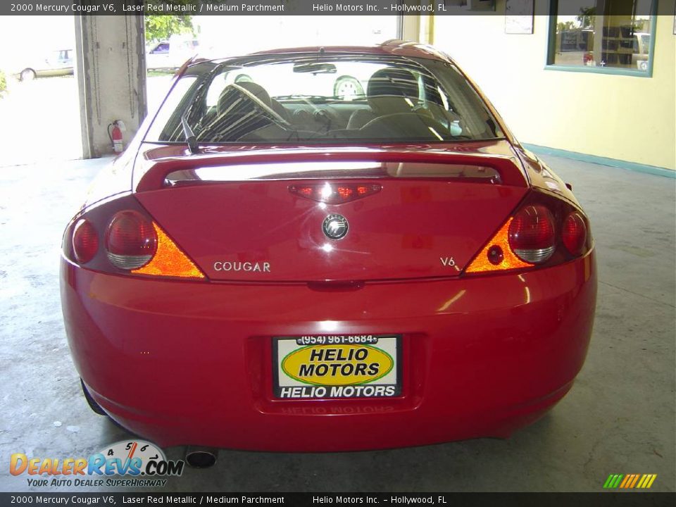 2000 Mercury Cougar V6 Laser Red Metallic / Medium Parchment Photo #3