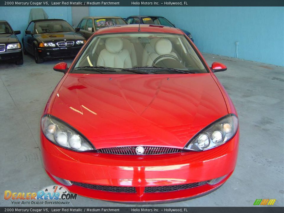 2000 Mercury Cougar V6 Laser Red Metallic / Medium Parchment Photo #6