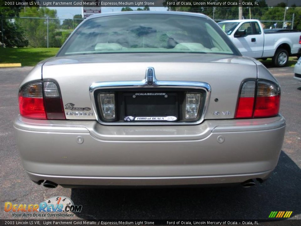 2003 Lincoln LS V8 Light Parchment Gold Metallic / Espresso/Medium Light Stone Photo #4