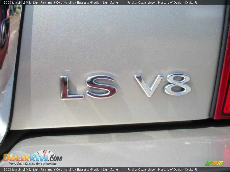 2003 Lincoln LS V8 Light Parchment Gold Metallic / Espresso/Medium Light Stone Photo #9