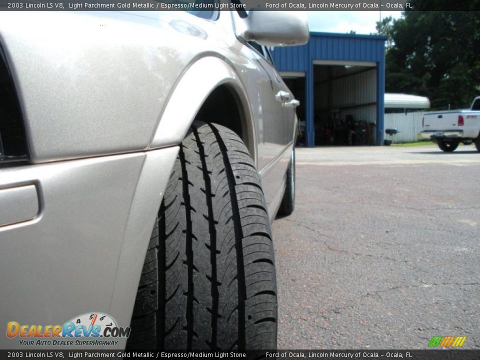 2003 Lincoln LS V8 Light Parchment Gold Metallic / Espresso/Medium Light Stone Photo #10