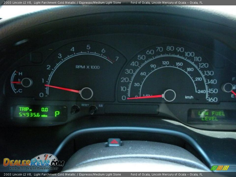 2003 Lincoln LS V8 Light Parchment Gold Metallic / Espresso/Medium Light Stone Photo #19