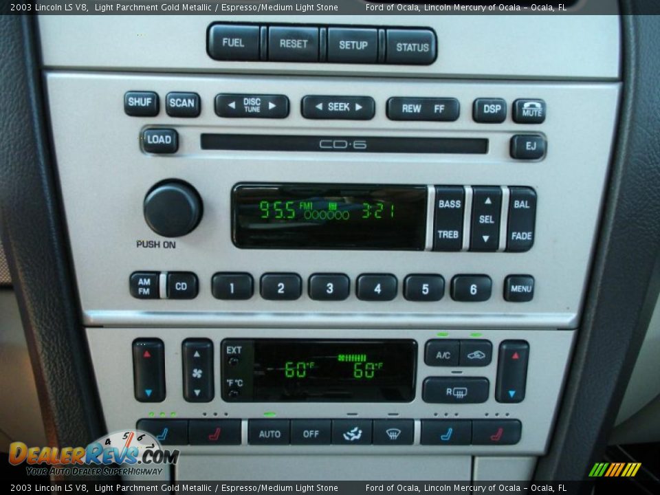 2003 Lincoln LS V8 Light Parchment Gold Metallic / Espresso/Medium Light Stone Photo #21