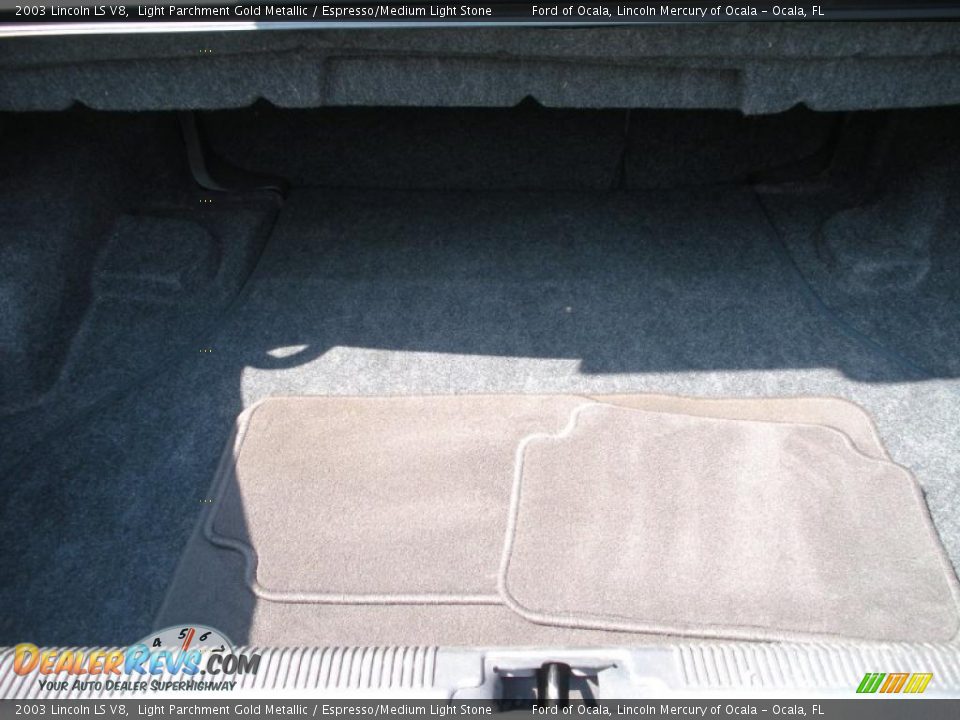 2003 Lincoln LS V8 Light Parchment Gold Metallic / Espresso/Medium Light Stone Photo #22