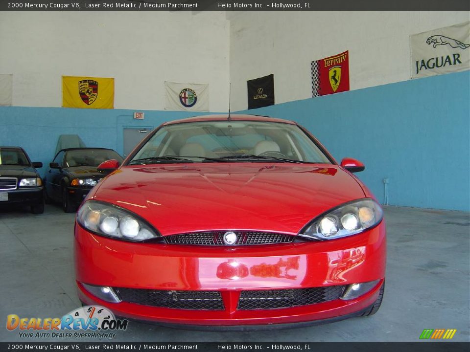 2000 Mercury Cougar V6 Laser Red Metallic / Medium Parchment Photo #21