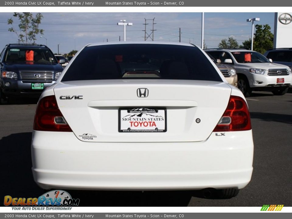 2003 Honda Civic LX Coupe Taffeta White / Ivory Photo #3