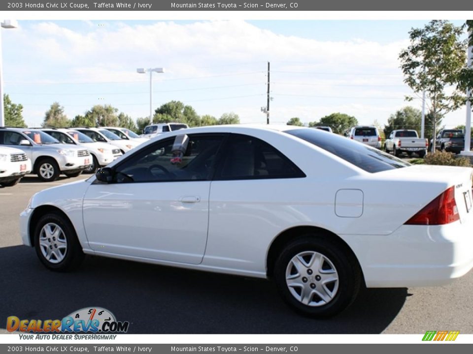 2003 Honda Civic LX Coupe Taffeta White / Ivory Photo #4