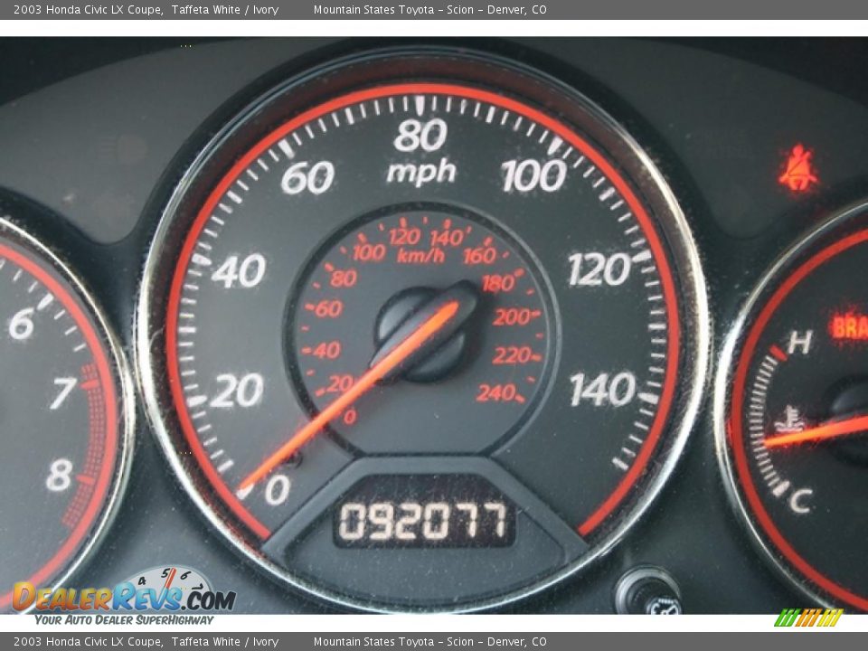 2003 Honda Civic LX Coupe Taffeta White / Ivory Photo #17