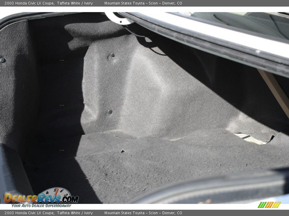 2003 Honda Civic LX Coupe Taffeta White / Ivory Photo #25