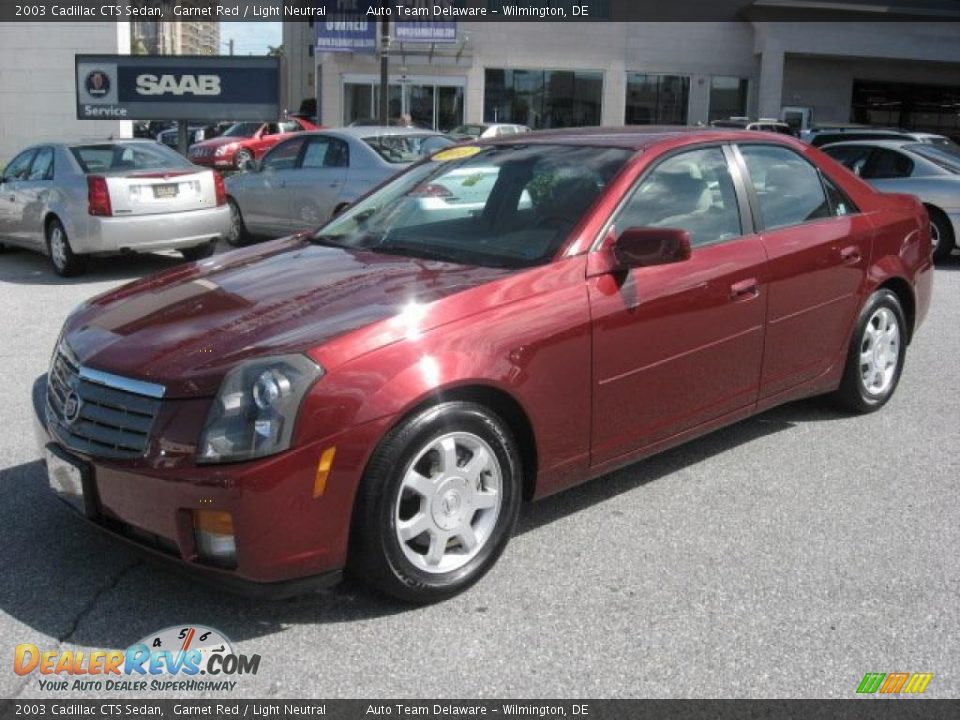 2003 Cadillac CTS Sedan Garnet Red / Light Neutral Photo #1