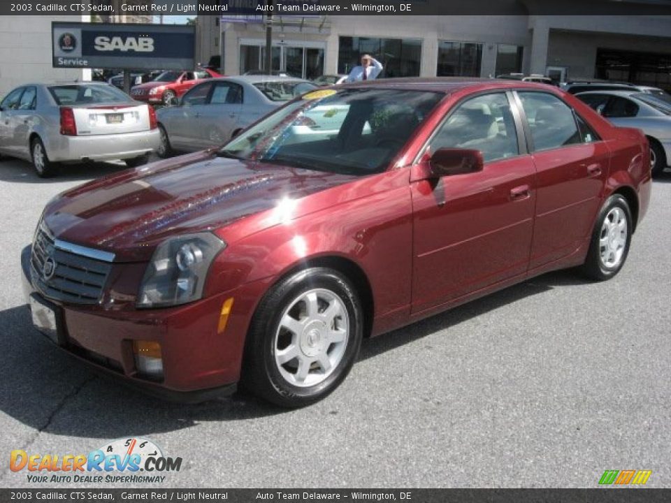 2003 Cadillac CTS Sedan Garnet Red / Light Neutral Photo #2