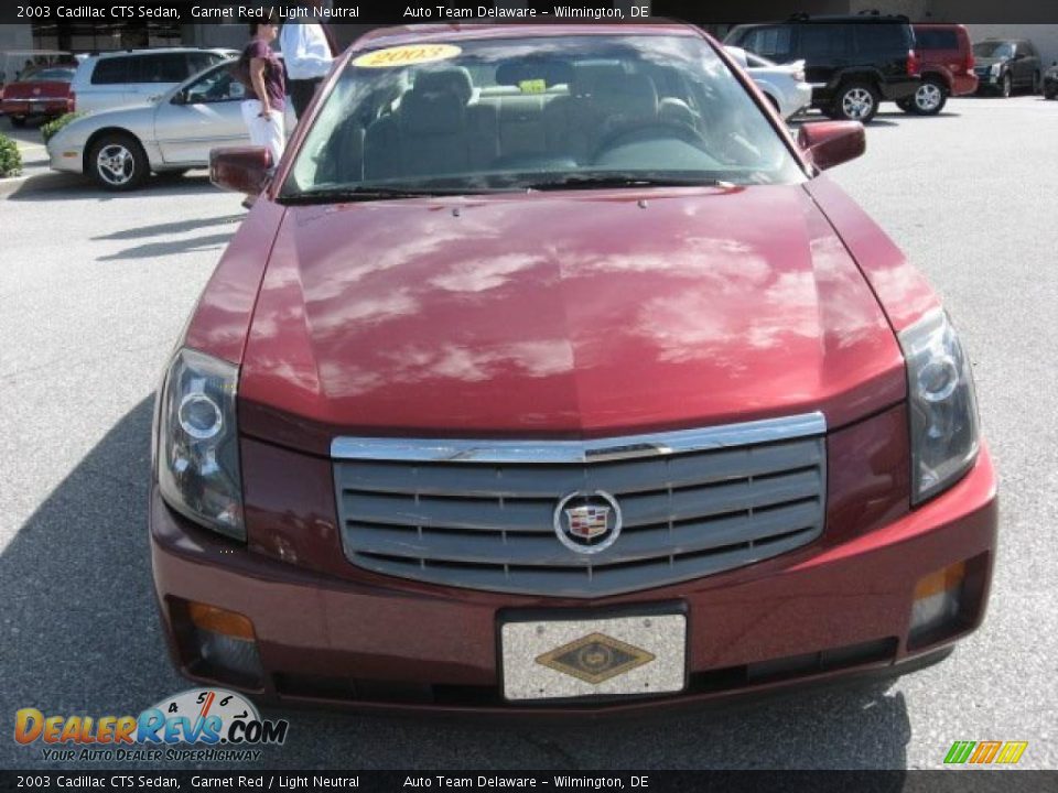 2003 Cadillac CTS Sedan Garnet Red / Light Neutral Photo #3