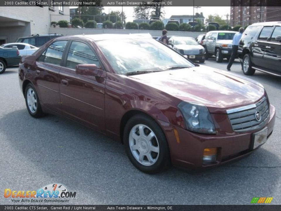 2003 Cadillac CTS Sedan Garnet Red / Light Neutral Photo #4