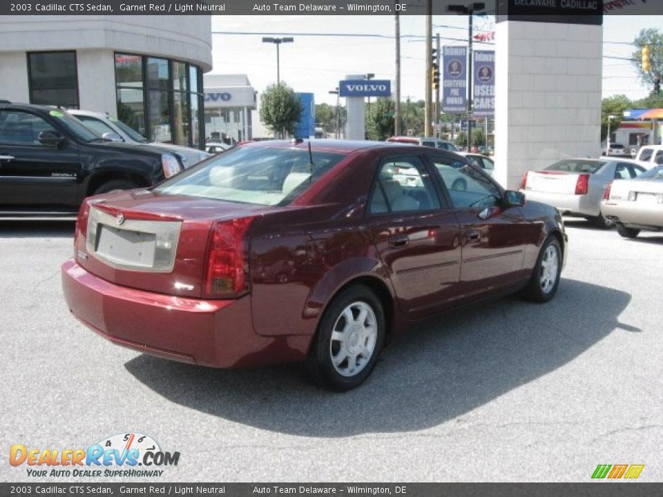 2003 Cadillac CTS Sedan Garnet Red / Light Neutral Photo #6