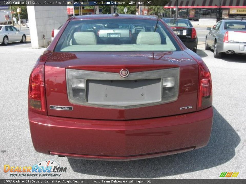 2003 Cadillac CTS Sedan Garnet Red / Light Neutral Photo #7