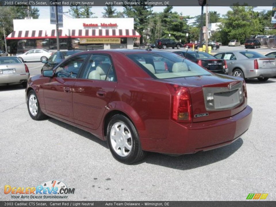 2003 Cadillac CTS Sedan Garnet Red / Light Neutral Photo #8