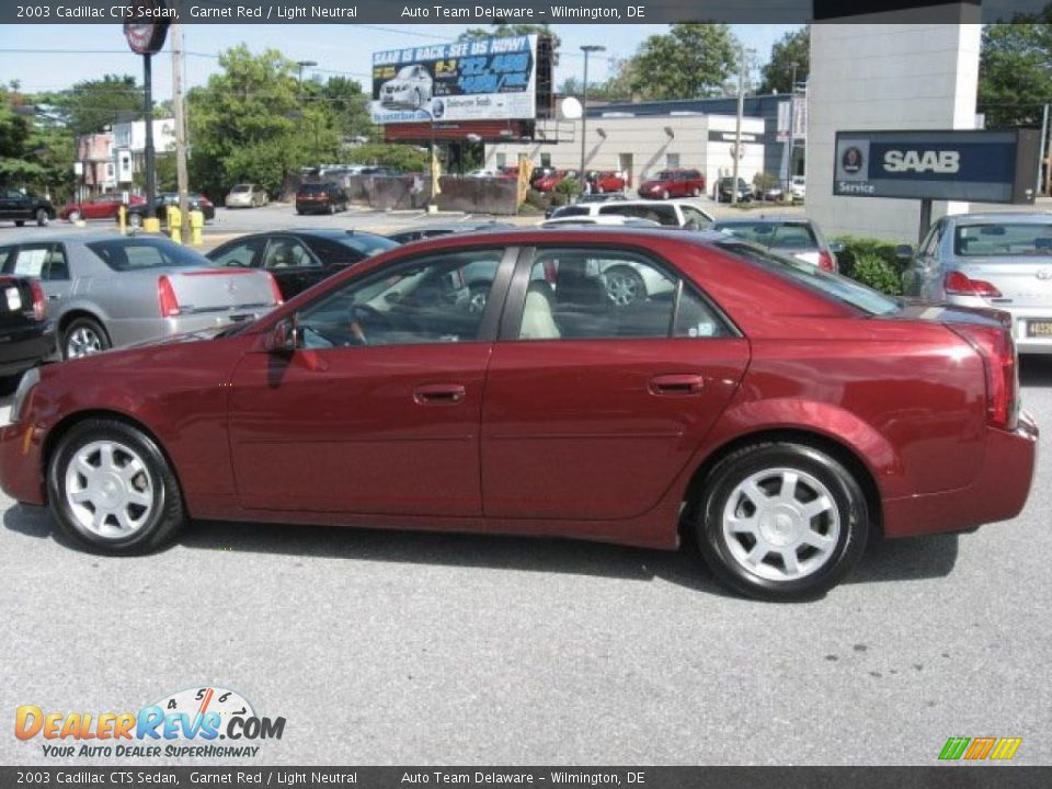 2003 Cadillac CTS Sedan Garnet Red / Light Neutral Photo #9