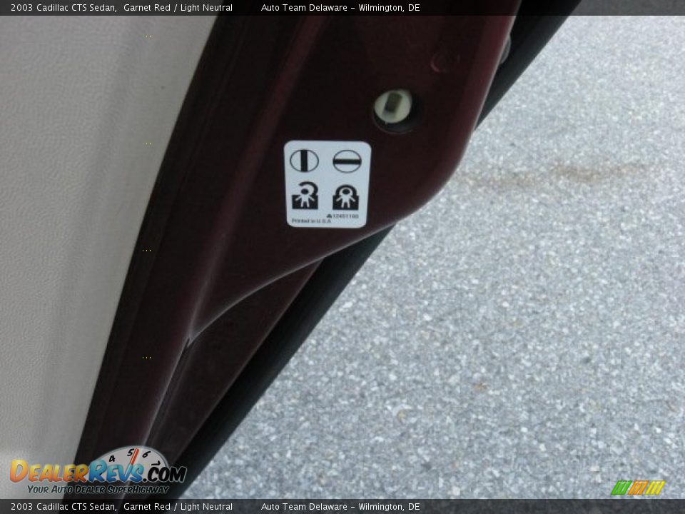 2003 Cadillac CTS Sedan Garnet Red / Light Neutral Photo #25