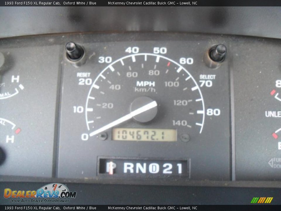 1993 Ford F150 XL Regular Cab Oxford White / Blue Photo #10