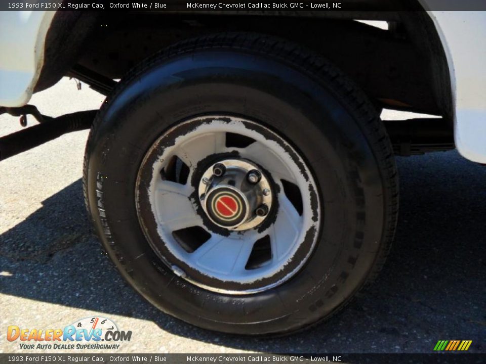 1993 Ford F150 XL Regular Cab Oxford White / Blue Photo #18