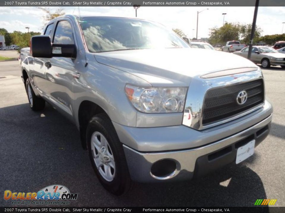 2007 Toyota Tundra SR5 Double Cab Silver Sky Metallic / Graphite Gray Photo #7