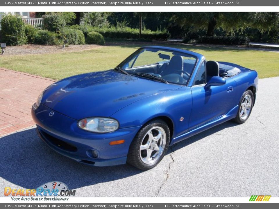 1999 Mazda MX-5 Miata 10th Anniversary Edition Roadster Sapphire Blue Mica / Black Photo #3