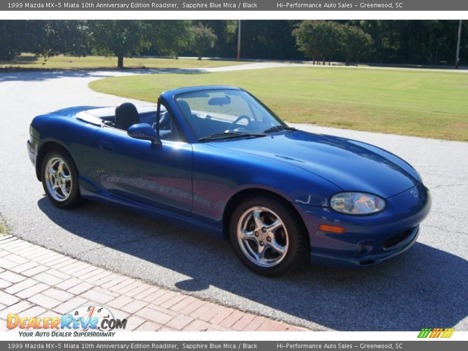 1999 Mazda MX-5 Miata 10th Anniversary Edition Roadster Sapphire Blue Mica / Black Photo #4