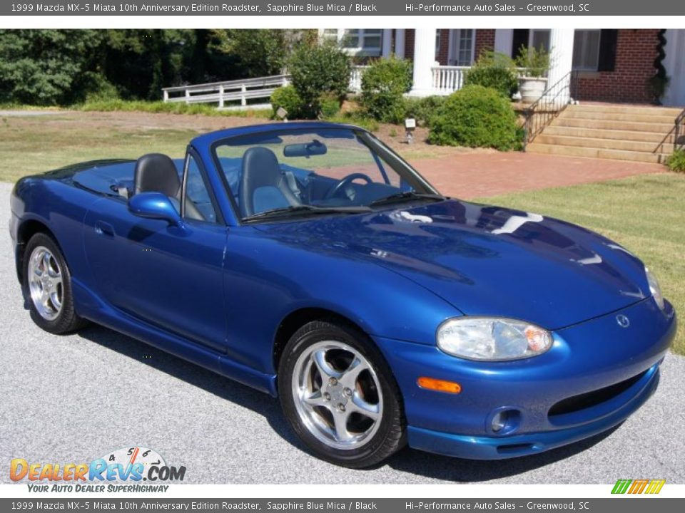 1999 Mazda MX-5 Miata 10th Anniversary Edition Roadster Sapphire Blue Mica / Black Photo #5