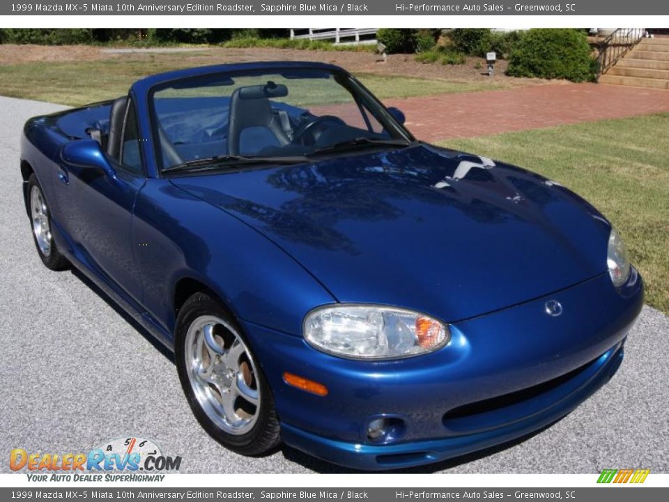 1999 Mazda MX-5 Miata 10th Anniversary Edition Roadster Sapphire Blue Mica / Black Photo #6