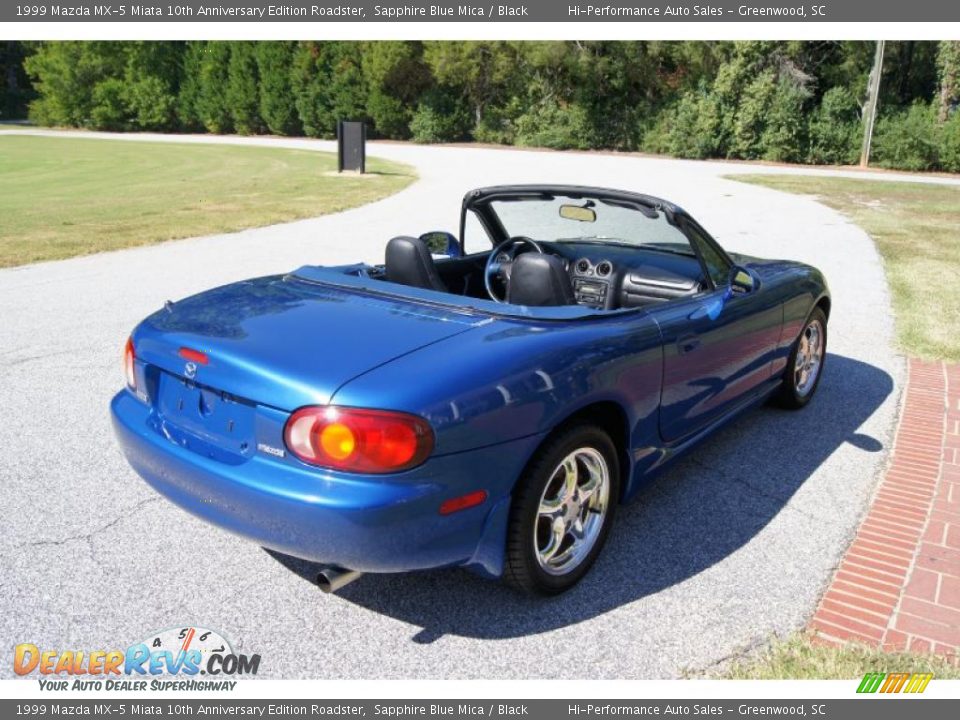 1999 Mazda MX-5 Miata 10th Anniversary Edition Roadster Sapphire Blue Mica / Black Photo #10