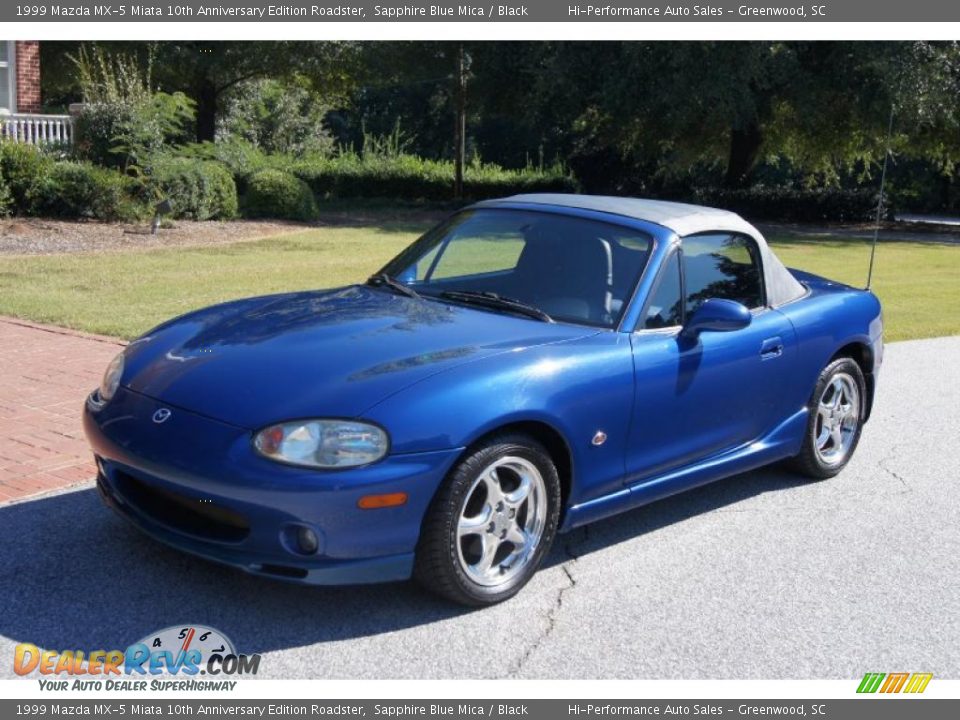 1999 Mazda MX-5 Miata 10th Anniversary Edition Roadster Sapphire Blue Mica / Black Photo #12