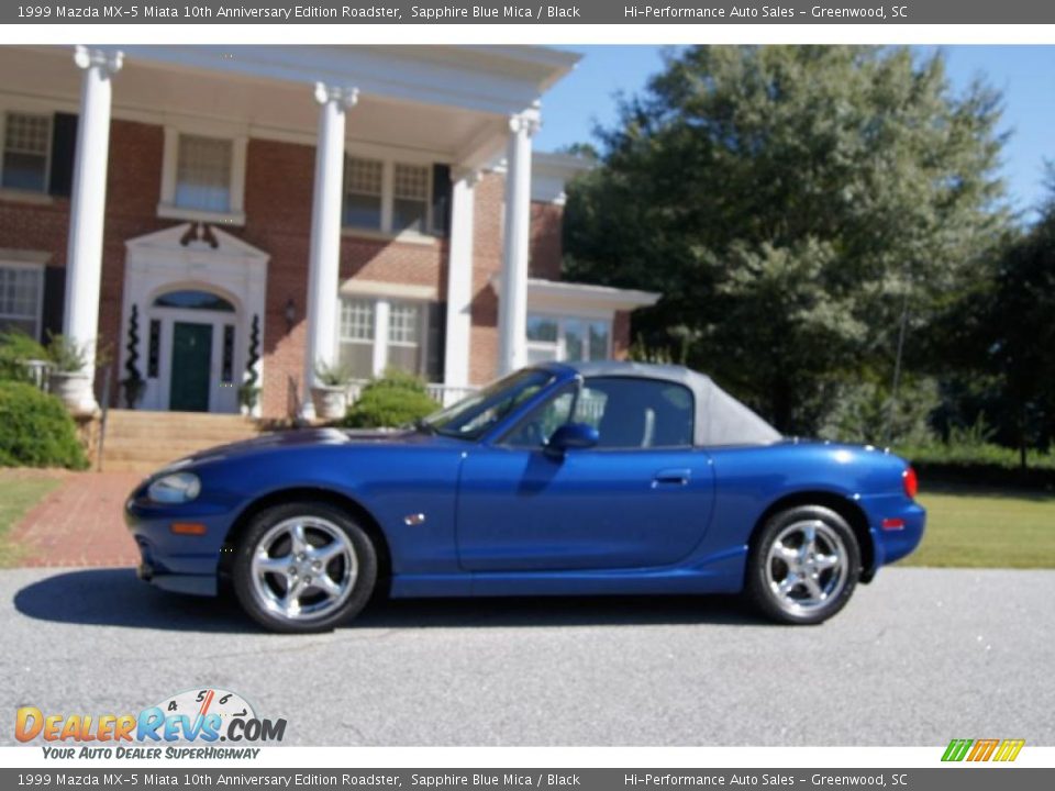 1999 Mazda MX-5 Miata 10th Anniversary Edition Roadster Sapphire Blue Mica / Black Photo #13